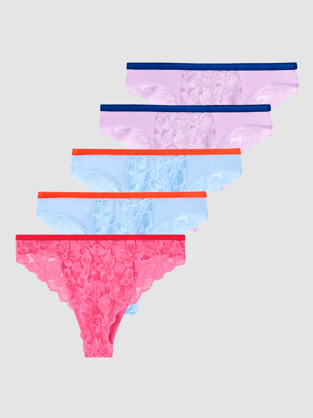 5-Pack Lace Cheeky