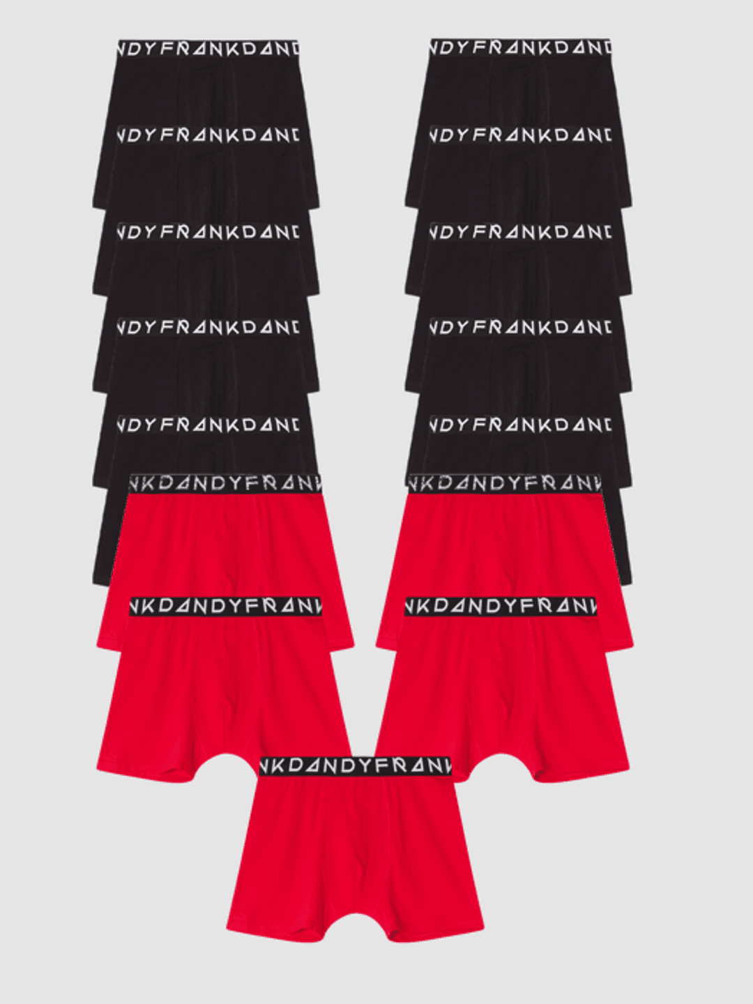15-Pack Basic Boxer Red/Black