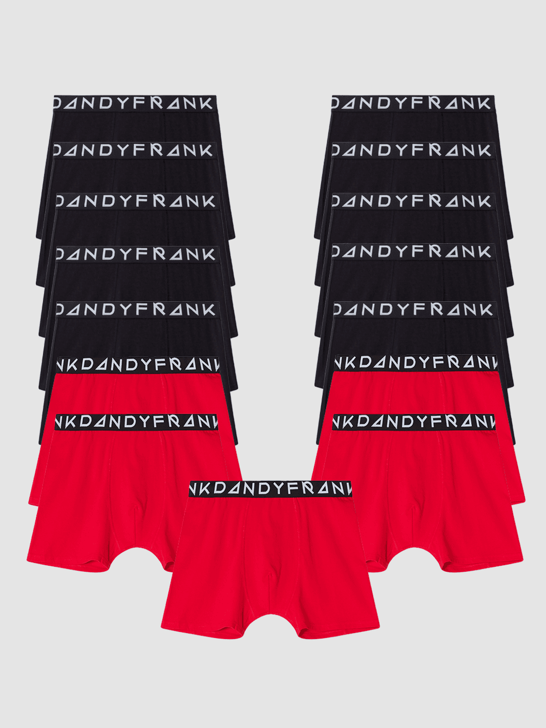 15-Pack Basic Boxer Red/Black