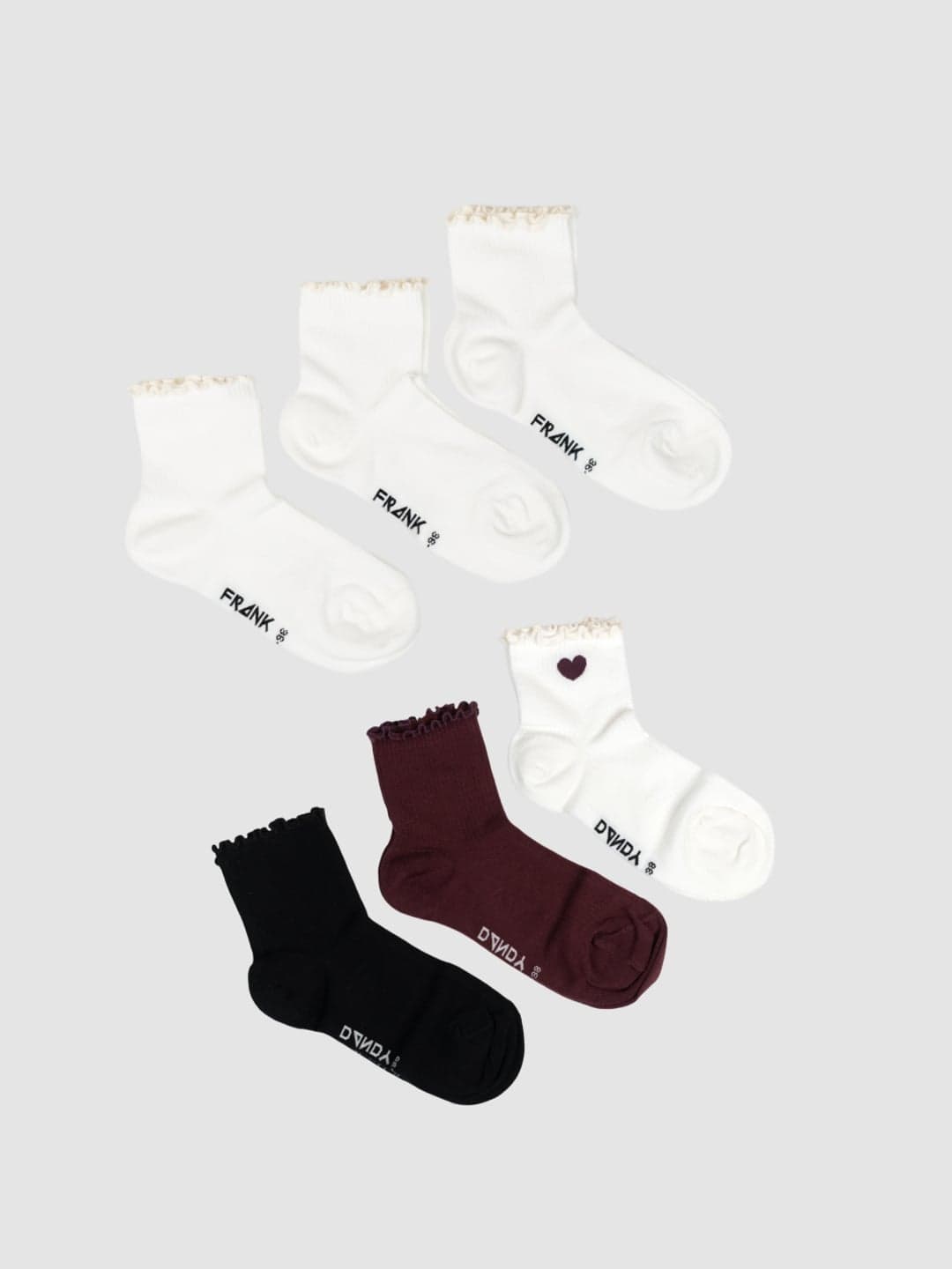 6-Pack Ruffle Crew Sock