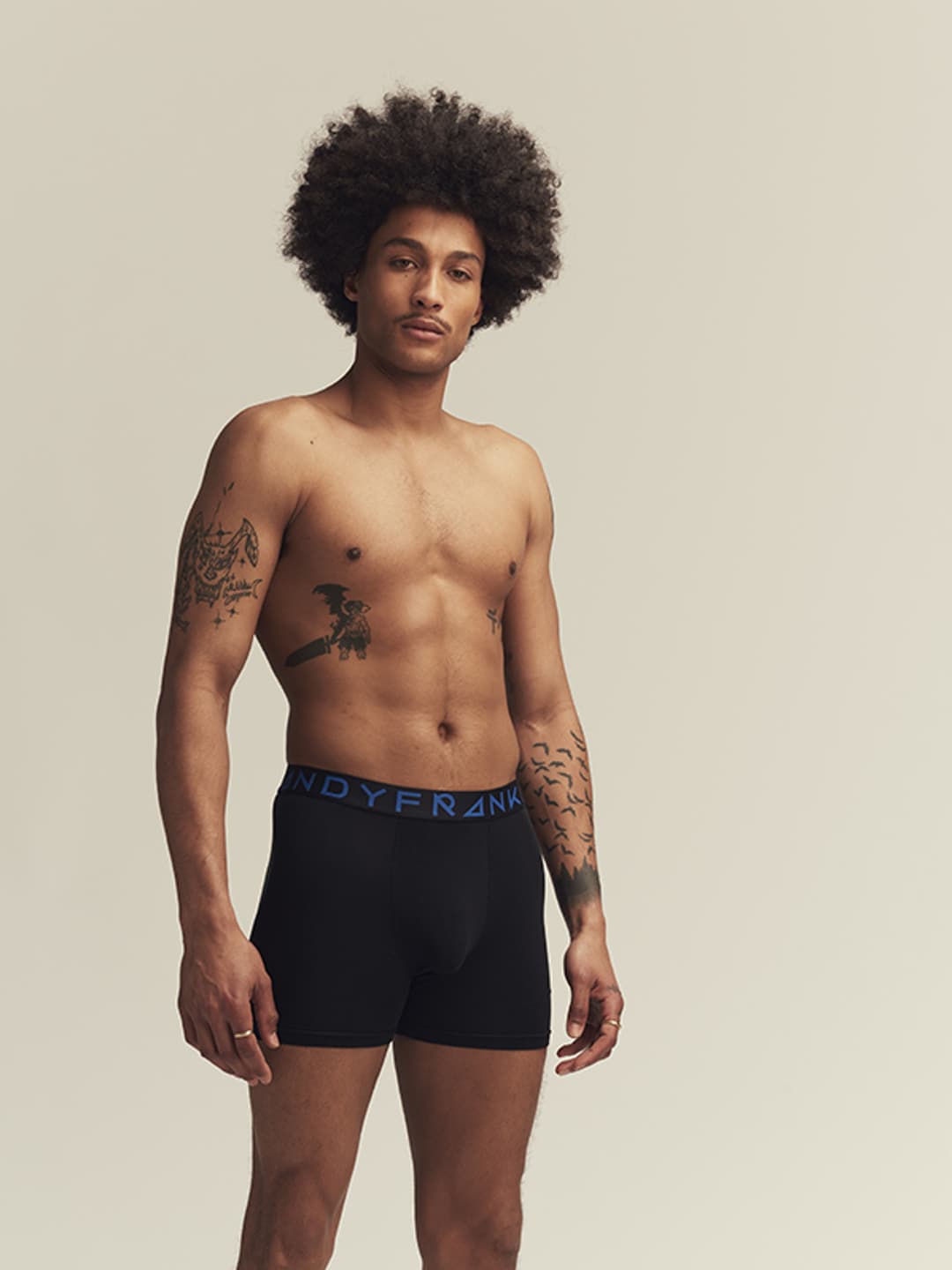 Solid Boxer - Black, Men's Underwear, Frank Dandy