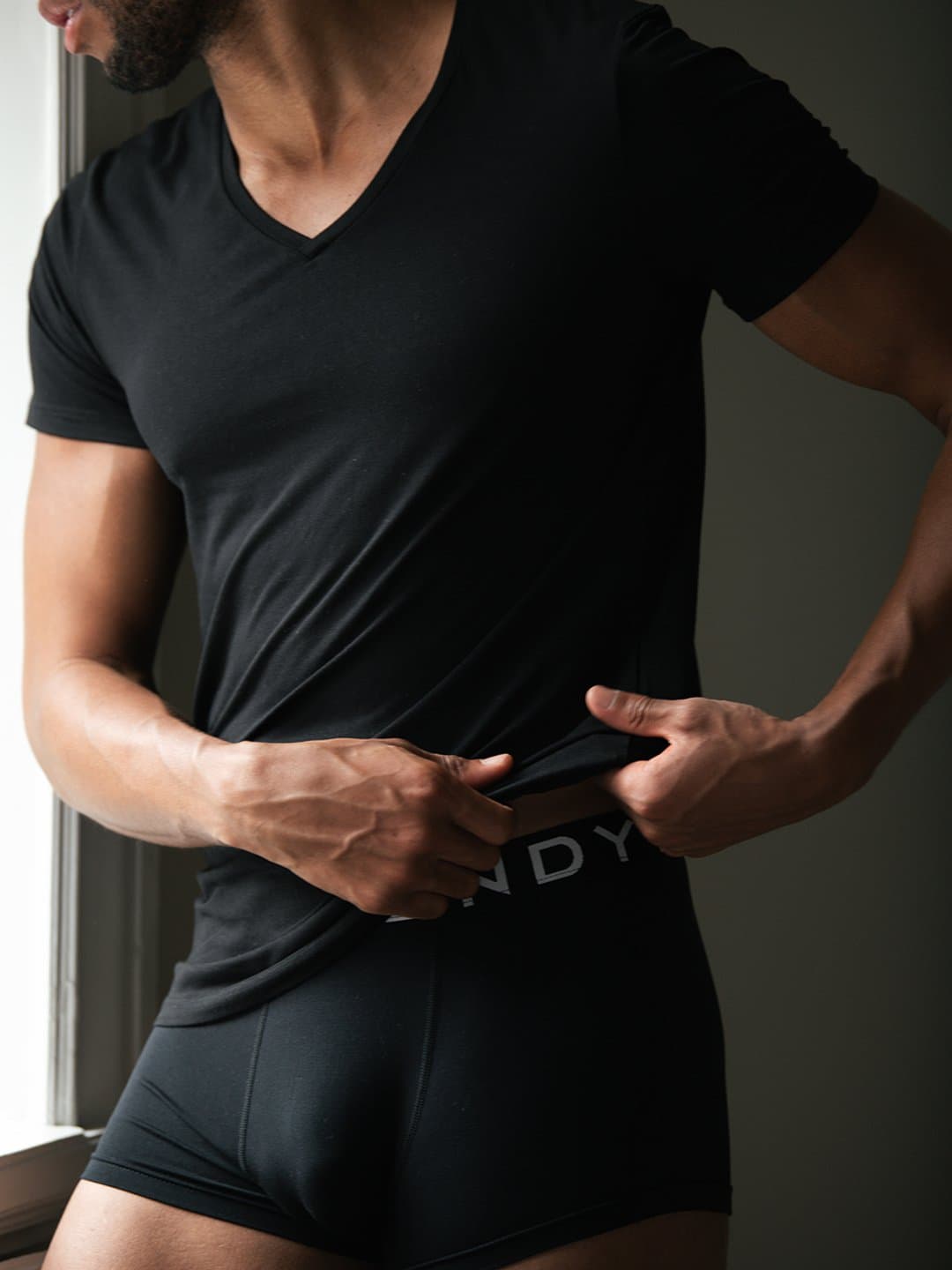 Slim Fit V neck Bamboo Tee