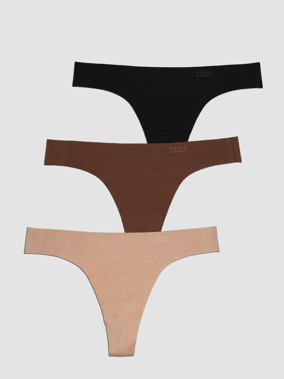 3-pack Invisible Thong - Color, Women's Underwear, Frank Dandy
