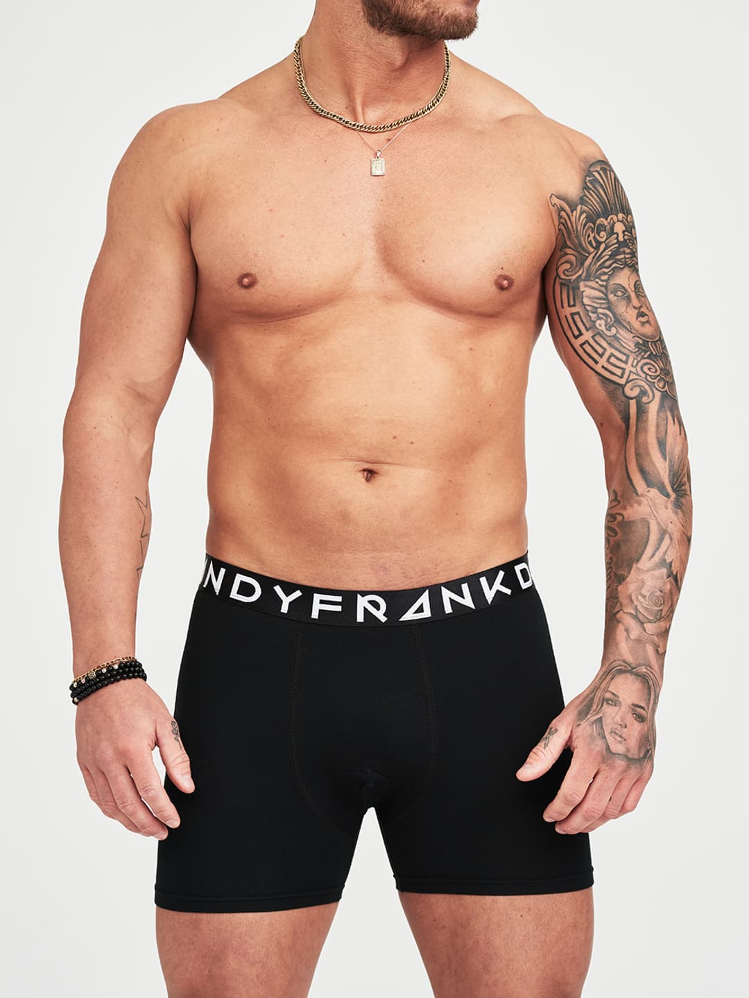 Solid Boxer w Black/White