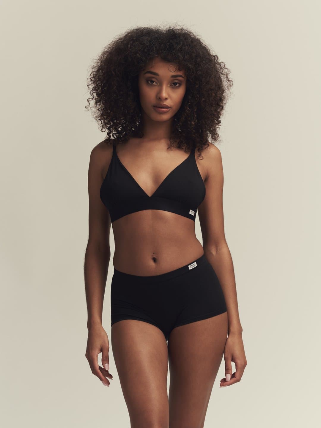 Organic Cotton Bralette - Black, Women's Underwear, Frank Dandy