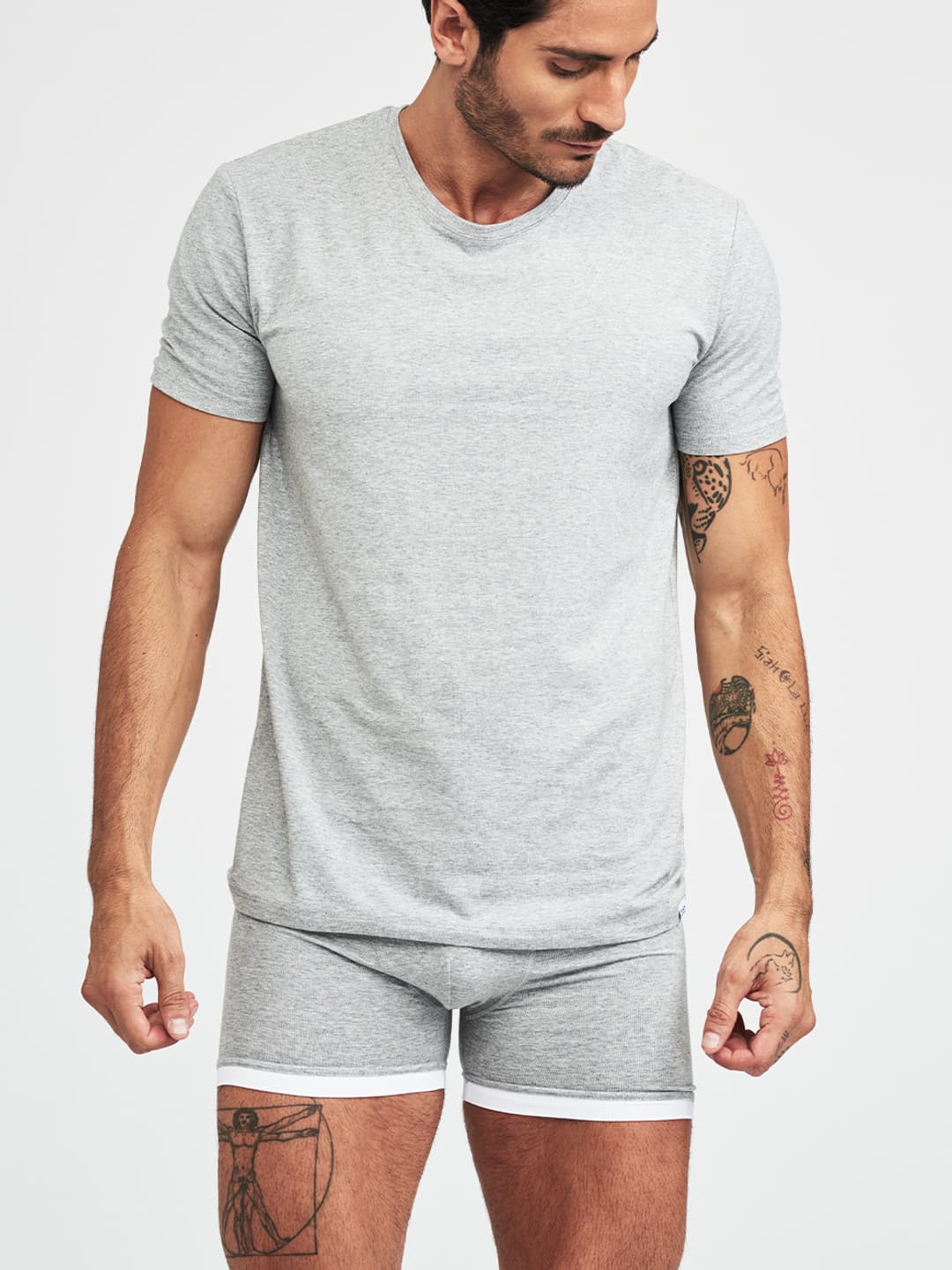 Bamboo Tee Grey Melange