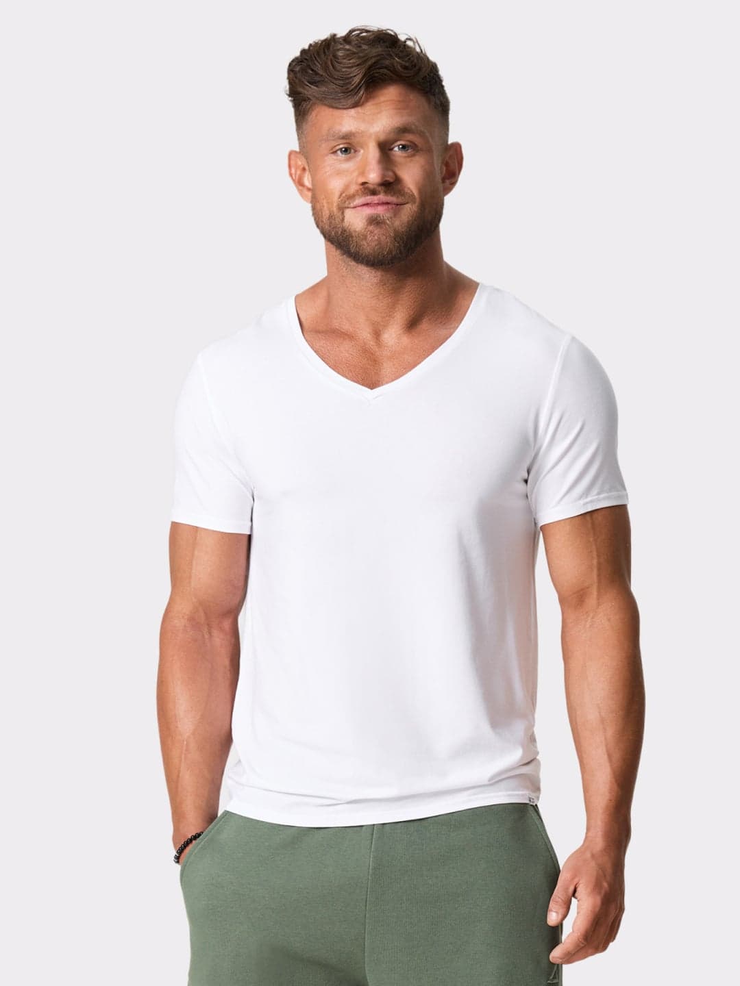 Slim Fit V neck Bamboo Tee