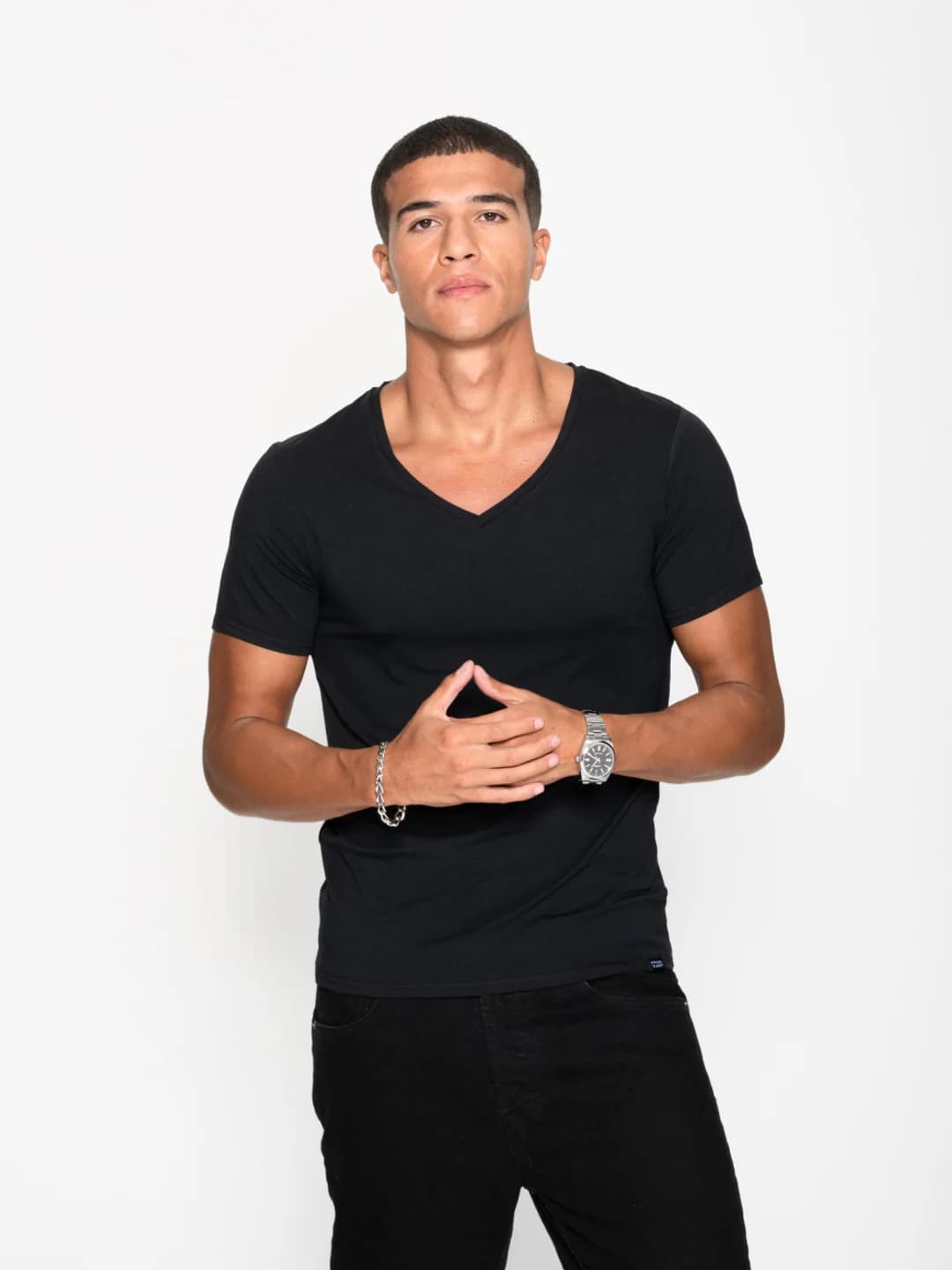 Slim Fit V neck Bamboo Tee