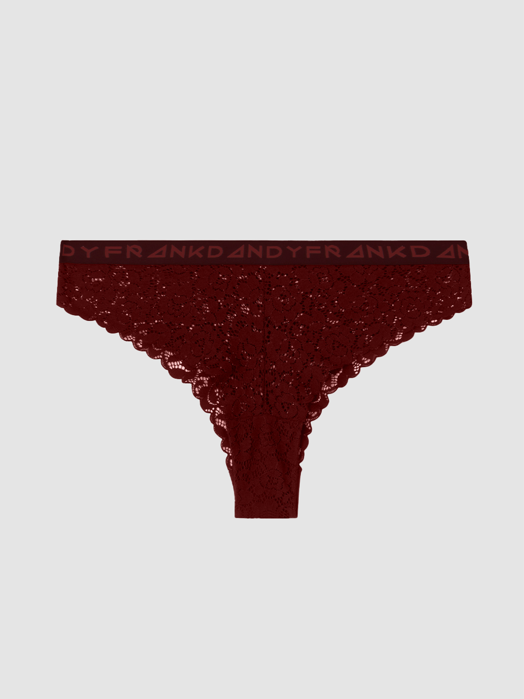 Lace Thong Panty - Red wine