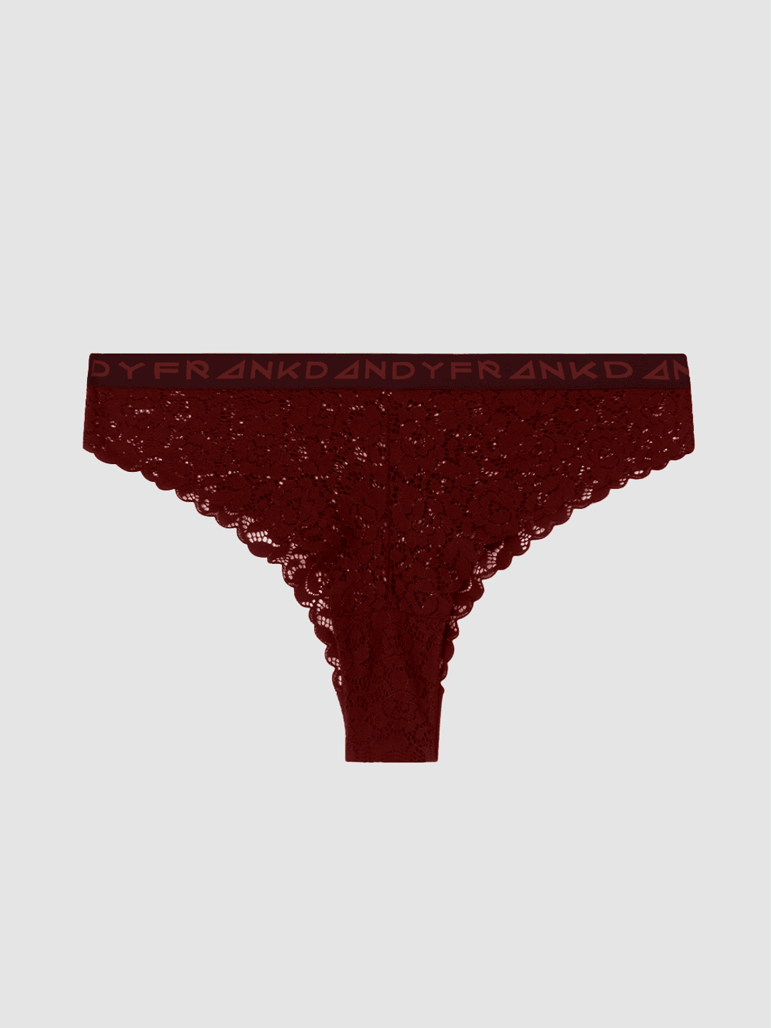 Burgundy aerie lacey thong