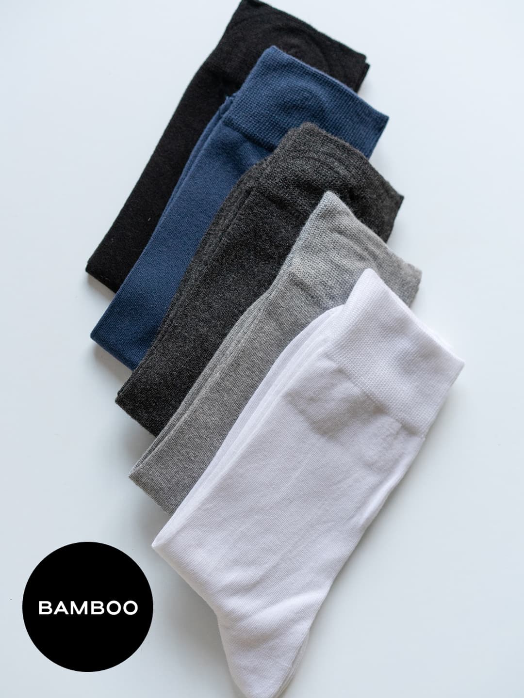 5-Pack Bamboo Crew Sock Multi
