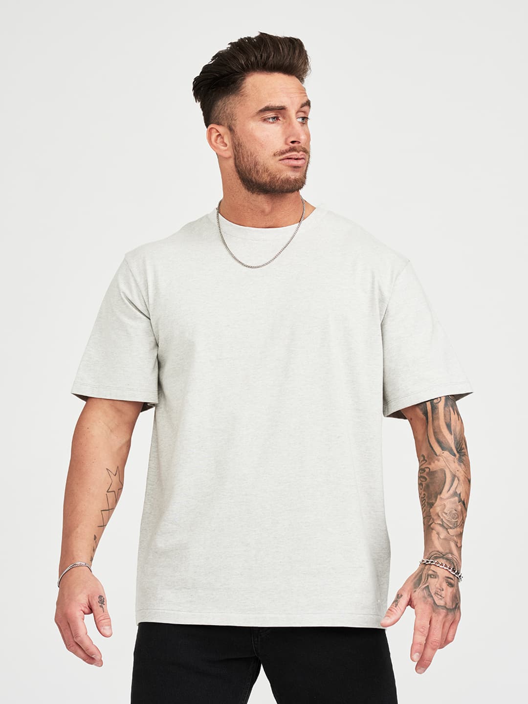 Tee Loose Fit Light Grey