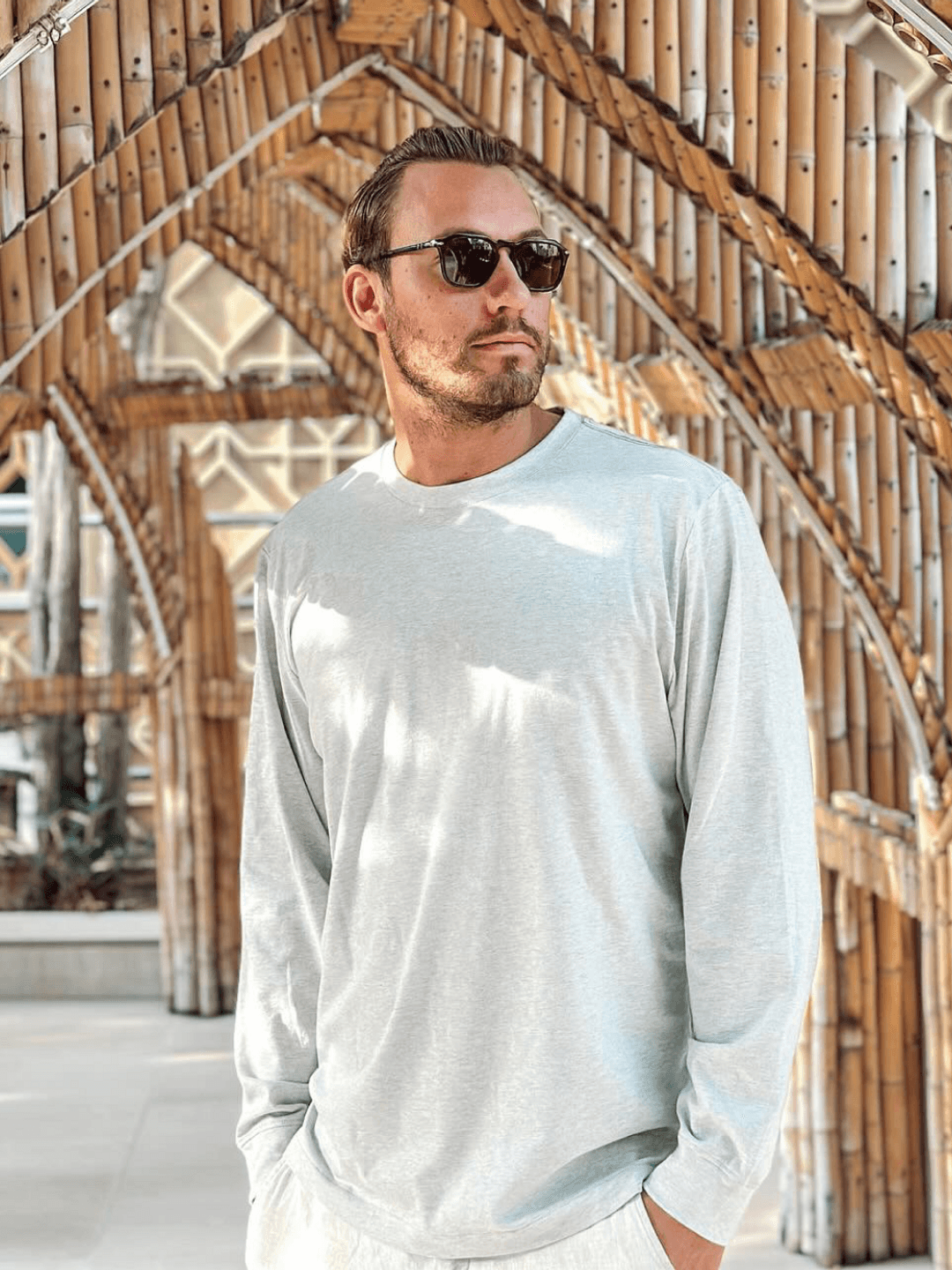 Relaxed Long Sleeve Light Grey