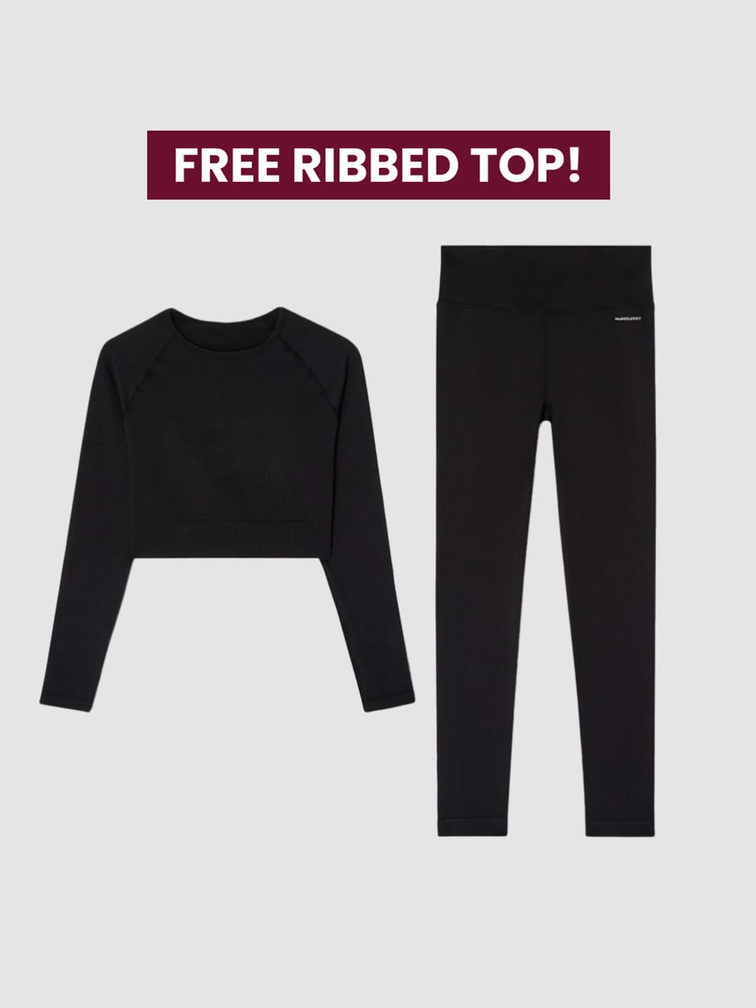 Ribbed Black Set Deal