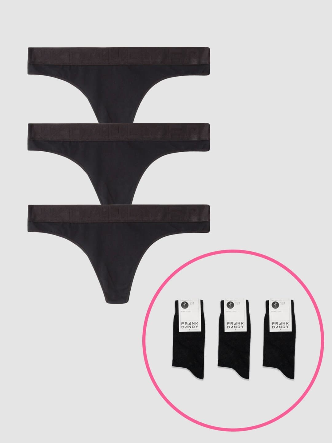 3p essential thong & 3p bamboo socks