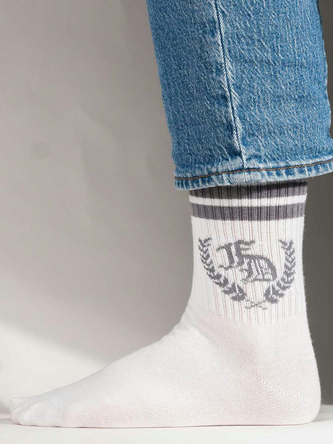 3-Pack Emblem Ribbed Cotton Sock