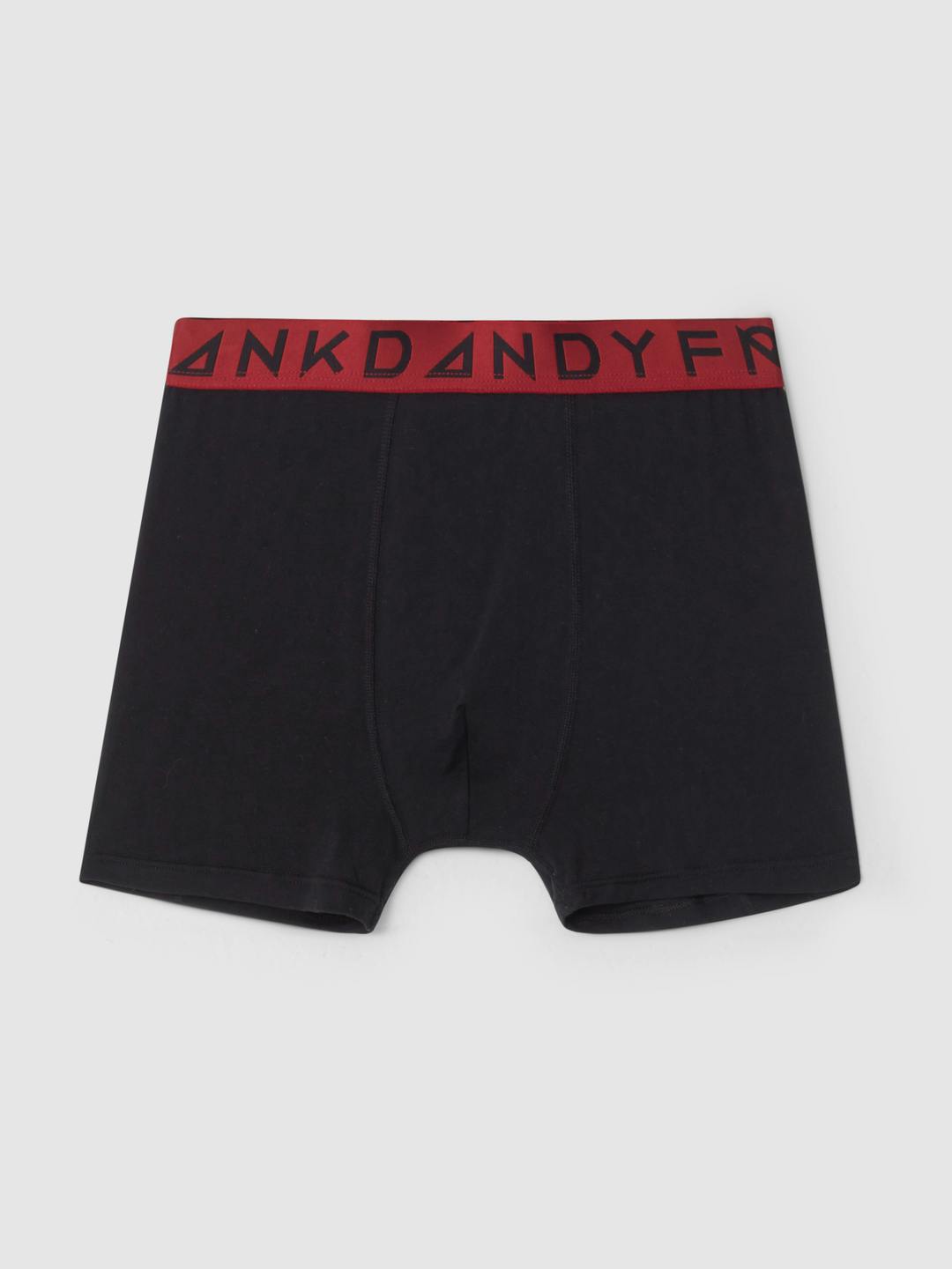 Solid Boxer w Dk Red/Black