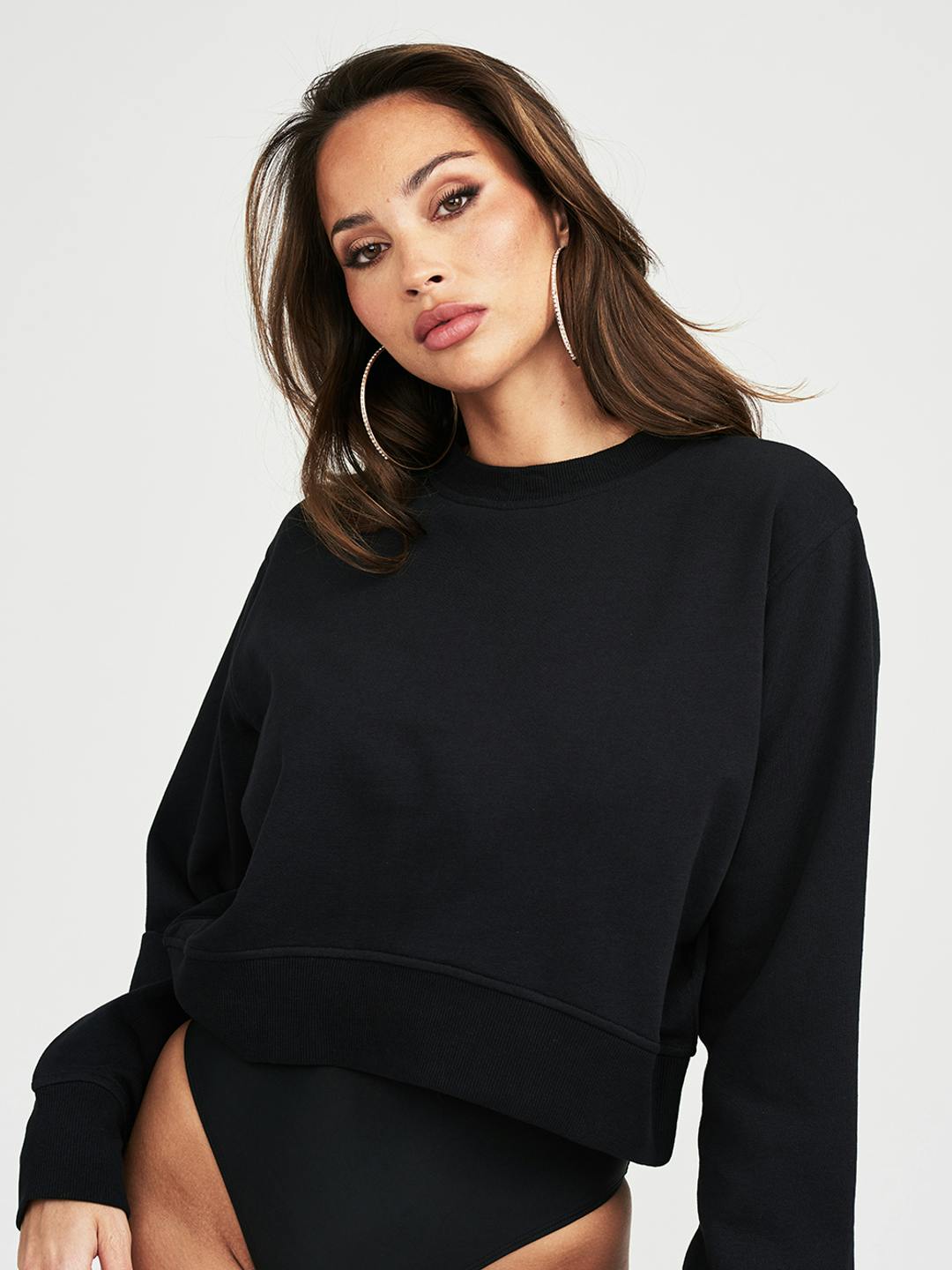 Women's Cropped Sweatshirt Black